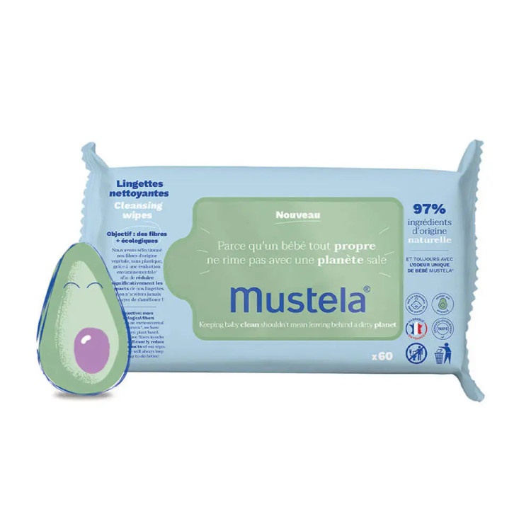 قیمت دستمال مرطوب موستلا ۶۰عددی mustela