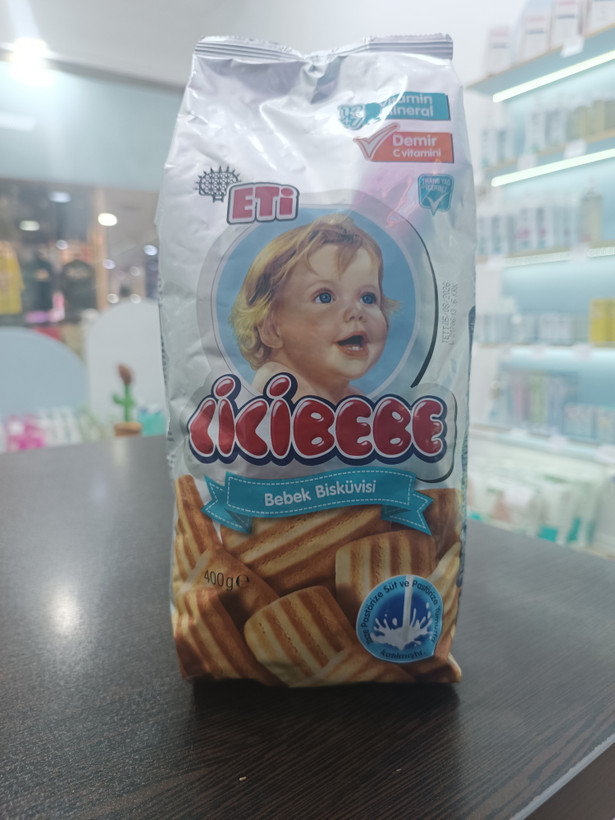 خرید بیسکوییت ویتامینه و شیر جی جی به به Cici Bebe ترکیه ۴۰۰گرم